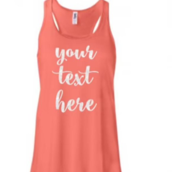Custom Tank Top, Custom Glitter Racerback Tank, De